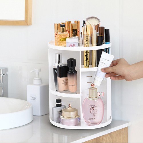 Plastic white rotating makeup - rotating,