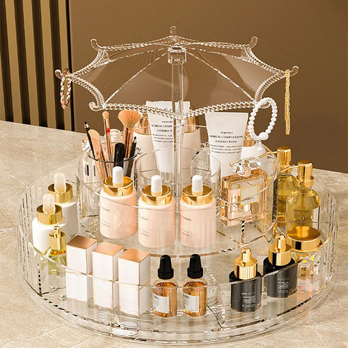 Rotating makeup organiser - makeup,